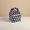 The black polka dot pattern hand-held box gift packaging box is simple, fashionable and portable details Picture